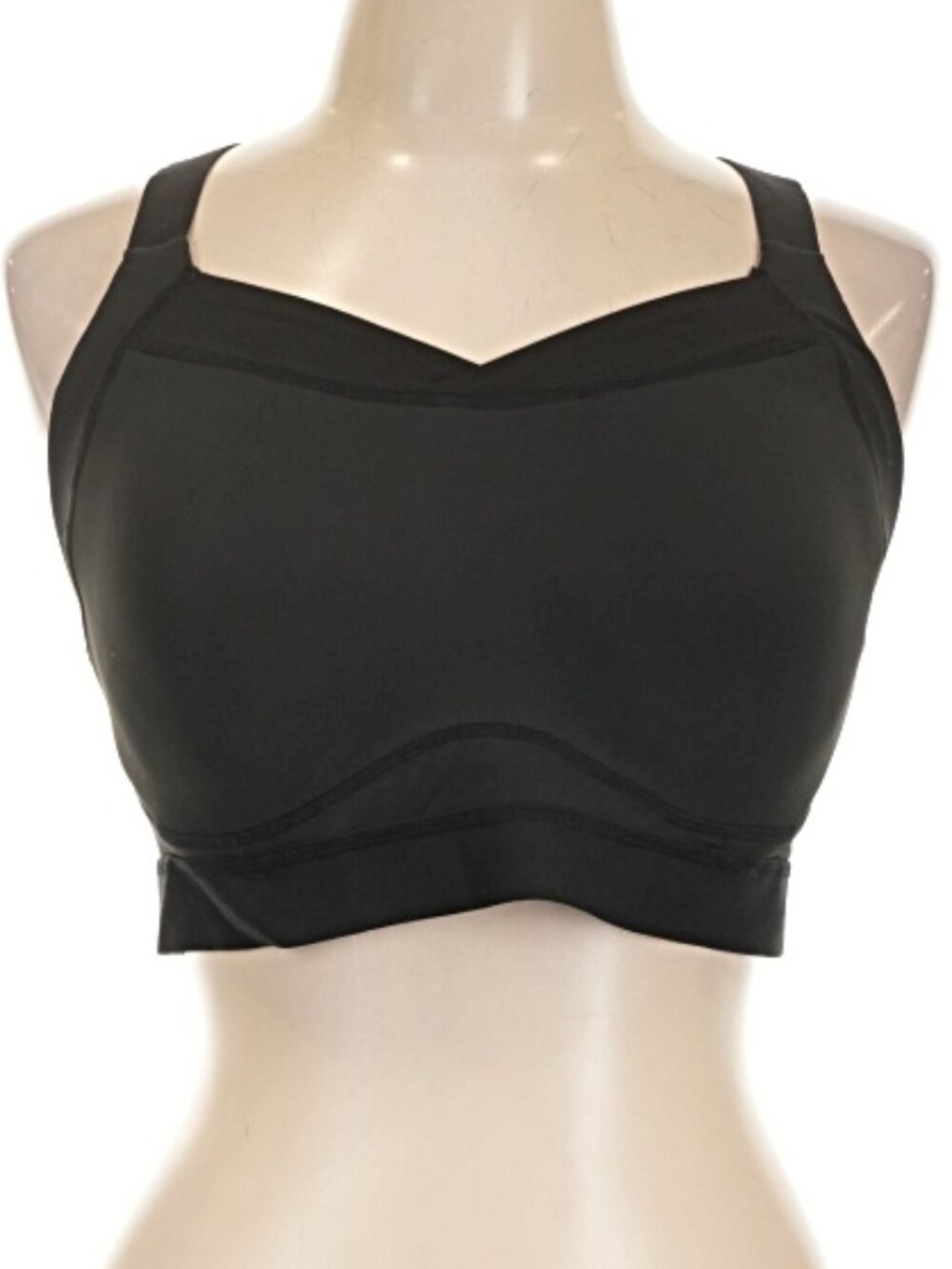 Adore Me Women's Black Comfort Sports Bra - Adjustable Straps Size 36 DDD